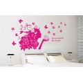Rose Girl Wall Sticker